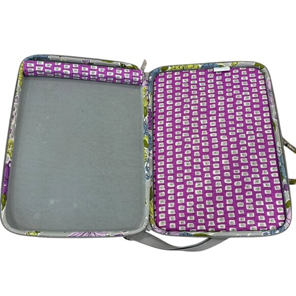 Vera Bradley Quilted Floral Laptop Bag With Shoulder Strap & Handles Fits 13" La - Picture 5 of 8